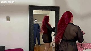 Man, Halloween Michael Myers destroys Camila Gaucha’s ass without mercy! 😱
