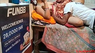 Indian couple chats on webcam about their daily life.