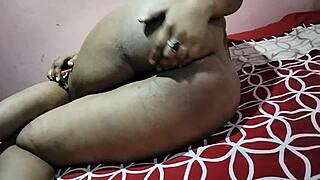 Indian bride's wedding night with big natural tits