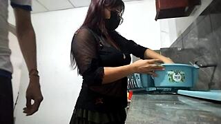 Neighbor masturbates while watching pretty latina like a degenerate.