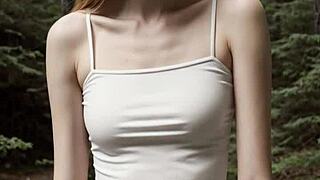 Girls In Underwear Hang Out At Cabin Woods