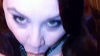 This bbw milf demonstrates sucking your big cock with toys.