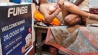 Indian couple chats on webcam about their daily life.