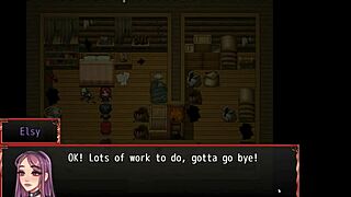 harem in another world game features a rainy date with cute characters.