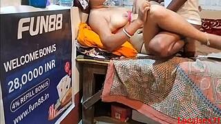 Indian couple chats on webcam about their daily life.