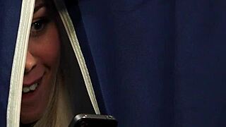 gorgeous babe gets facialized in cfnm action wow!