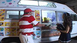 alexis love licks ice cream before fingering her pussy