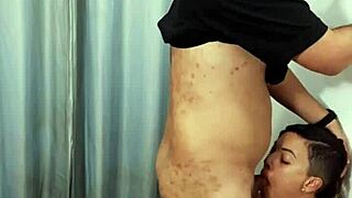 Perverted Couple Rips Clothes In Wet Dressing Room Sex.