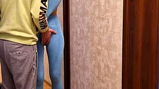 Athletic brunette fucks on roller skates 😍