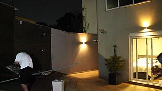 Madame Edna Samara, Curious And Moaning, Explores The Pool Guy's Monster Cock