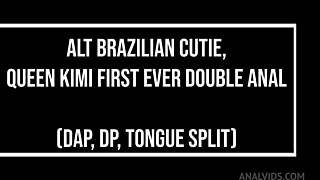 Adorable petite bimbo bounces on cock in roleplay