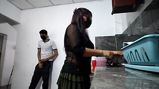 Neighbor masturbates while watching pretty latina like a degenerate.