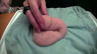 Playing With Soft Fake Cock?