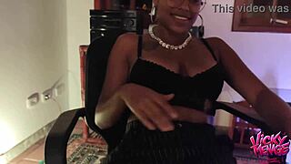 Sexy Ebony Teen Poses in See-Through