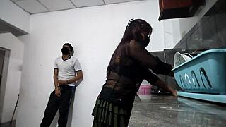 Neighbor masturbates while watching pretty latina like a degenerate.