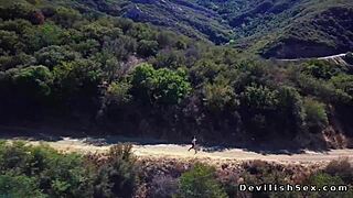 Brunette Babe Craves Handsome Coach Intensely