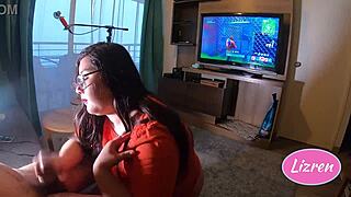 Can She Handle Sucking While Winning Fortnite?