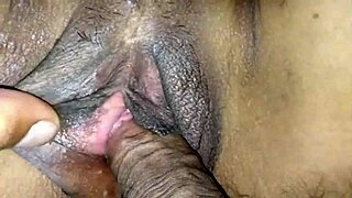 Pretty student enjoys intimate moment with partner