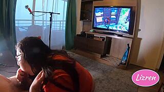 Can She Handle Sucking While Winning Fortnite?