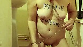 humiliated slave eats from bowl