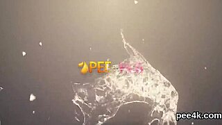 striking stunner gets her wet pussy filled with warm pee and squirts