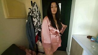 Latina fucks on desk during video call