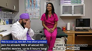 Misty Addams relaxes alone backstage, spreading and moaning softly