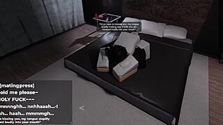 Claiming her in Roblox as she loses control