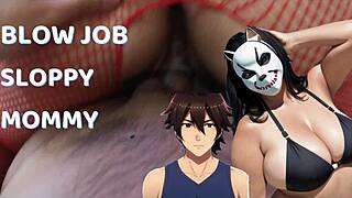 Mother In Law Gives Sloppy Wet Blowjob To Stepson