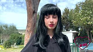 French brunette Lucifera seeks hard sex