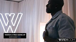 Wifey Queen Mirage takes huge bbc while hubby cheers