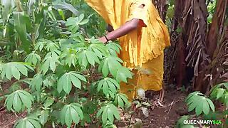The Lagos landlady gets fucked inspecting her farm