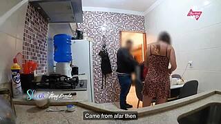 Milf Teases Delivery Boy With Big Tits