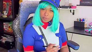 talk officer jenny out of a ticket and into a squirt session!