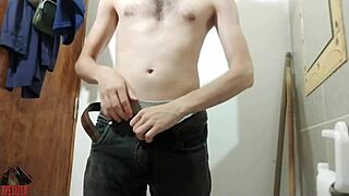 Days go by and works bathroom is best for nice cock-play 😈