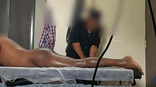 guess what happened when the thai girl flashed her ass during massage?