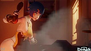 Xiangling Experiences First Time Anal on Kitchen Floor in Genshin Impact