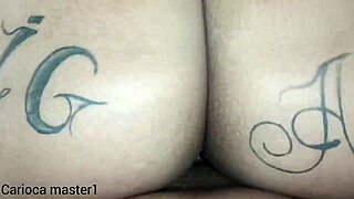 Naughty performer eagerly sucking in scene