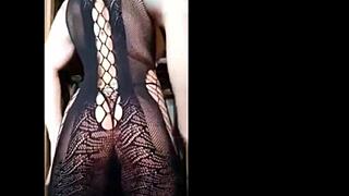 gorgeous model in high heels enjoys a treat