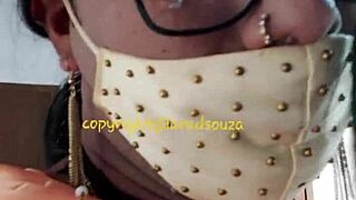 Indian Sexy Crossdresser Slut Lara Dsouza In Orange Satin Saree