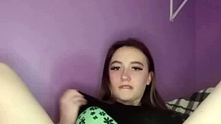 Young Amateur Teen Feels Thrill Rubbing Puffy Pussy