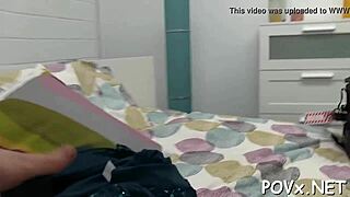 Hey, check out this sexy tiny teen getting into hardcore POV fucking and sucking action.