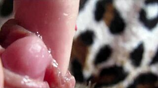 big clit orgasm closeup view