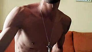 Spanish man watches porn.