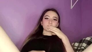 Young Amateur Teen Feels Thrill Rubbing Puffy Pussy