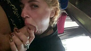 Blonde Flashes Big Cock in Outdoor Deepthroat