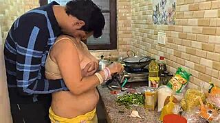 husband hardcore fuck in kitchen