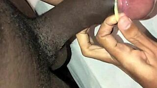 Dominican babe with huge tits gives me handjob and oral.