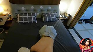 gorgeous asian teen swallows cum after pov fuck in college dorm.