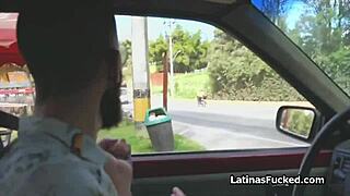 this no bra busty latina amateur likes it rough with big cock.